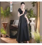 少女禮服裙黑色演出派對長裙