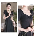少女禮服裙黑色演出派對長裙