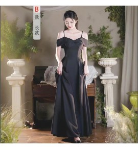 少女禮服裙黑色演出派對長裙