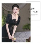 少女禮服裙黑色演出派對長裙