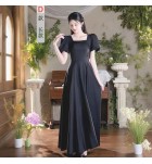 少女禮服裙黑色演出派對長裙
