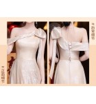 少女禮服裙香檳色宴會姊妹團長裙