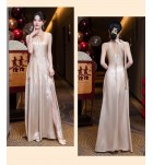 少女禮服裙香檳色宴會姊妹團長裙