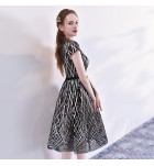 少女禮服裙立領短袖短裙