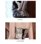 晚裝禮服裙抹胸露背荷葉邊長裙