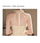 晚裝禮服裙抹胸掛脖流蘇長裙