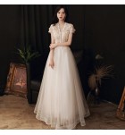 晚裝禮服裙深V領長裙
