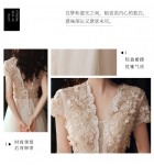 晚裝禮服裙深V領中長裙