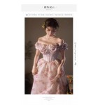 晚裝禮服裙褶皺一字肩長裙
