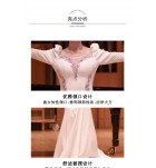 少女禮服裙V領長袖魚尾長裙
