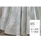 少女禮服裙V領短袖立體花朵長裙