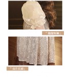 少女禮服裙V領亮片泡泡袖長裙