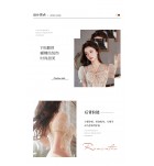 少女禮服裙V領泡泡袖蝴蝶結中長裙