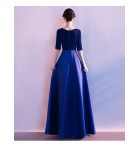 少女禮服裙方領中袖長裙