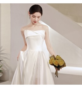 晚裝禮服一字肩露背長裙