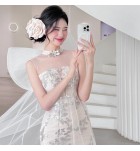 晚裝禮服裙抹胸新娘敬酒服長裙