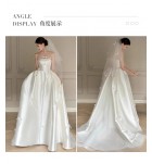 新娘輕婚紗白色抹胸蝴蝶結禮服裙