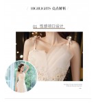 晚裝禮服香檳色吊帶露背長裙