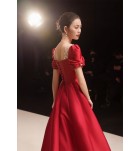 晚裝禮服裙方領婚宴長裙