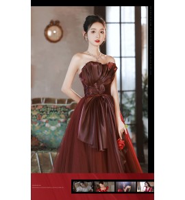晚裝禮服裙抹胸婚宴長裙