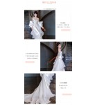 晚裝禮服新娘婚紗緞面魚尾長裙