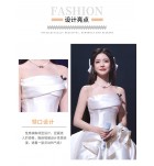 晚裝禮服裙抹胸緞面輕婚紗短裙