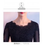 少女禮服裙圓領蕾絲中袖短裙