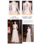 晚裝禮服裙香檳色伴娘服長裙