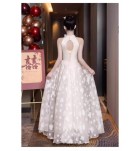 晚裝禮服裙香檳色伴娘服長裙