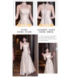 晚裝禮服裙香檳色伴娘服長裙