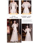 晚裝禮服裙香檳色伴娘服長裙