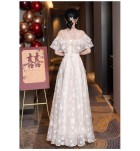晚裝禮服裙香檳色伴娘服長裙