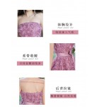 少女禮服裙抹胸立體花朵短裙