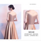 晚裝禮服裙圓領中袖合唱團演出服