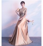 晚裝禮服裙圓領中袖合唱團演出服