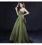 女裝禮服裙雙面緞多種穿法長裙