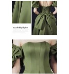 女裝禮服裙雙面緞多種穿法長裙