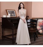 女裝禮服裙深V領無袖露背長裙