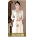 女裝禮服裙繡花姊妹團長裙