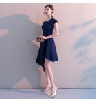 少女禮服裙鴛鴦肩不規則裙