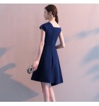 少女禮服裙鴛鴦肩不規則裙