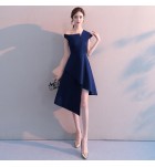 少女禮服裙鴛鴦肩不規則裙