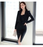 女裝吊帶連身裙小西裝外套兩件套