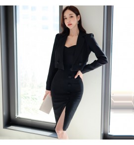 女裝吊帶連身裙小西裝外套兩件套