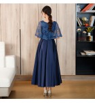 少女禮服裙網紗披肩長裙