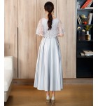 少女禮服裙網紗披肩長裙