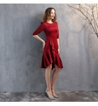 少女連身裙不規則禮服裙