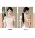 少女禮服裙香檳色宴會長裙
