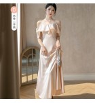 少女禮服裙香檳色宴會長裙