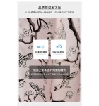 真絲連身裙圓領排扣印花中長裙
